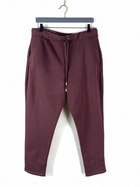 Banana Republic Burgundy Slim Jogger Drawstring Pants Zipper Pockets Size L